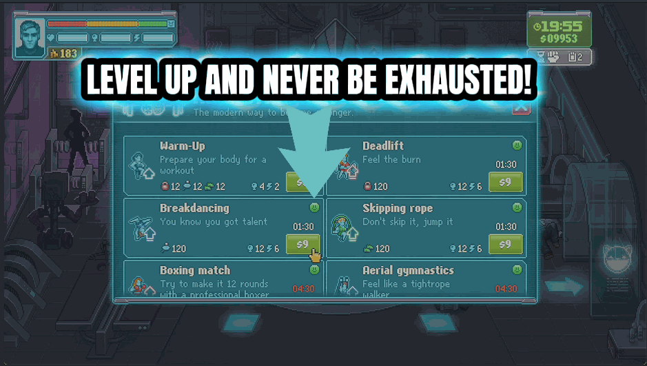 Punch Club 2: Fast Forward — Endless Gym (screenshot 4)